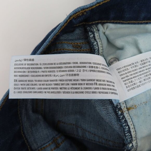 Abercrombie & Fitch Mens 26W 30L Langdon Skinny Stretch Dark Blue Denim Jeans - Picture 9 of 11